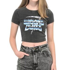Lurking Class Black Grim Reaper Crop Top T Shirt Size L